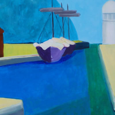 Czasami świat jest spokojny; akryl/płótno, wym. 50x70 cm