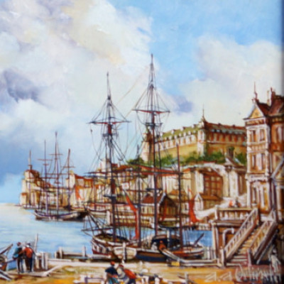 Bordoux; olej/płótno, wym.18x24 cm